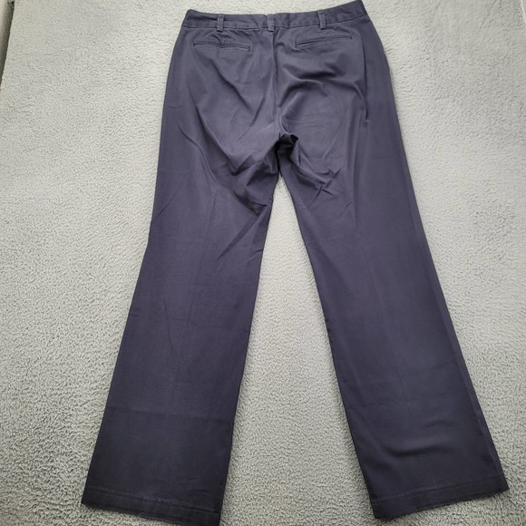 Lands' End Pants Womens 10 Blue Fit 2 Chino Wide Leg Casual Comfort - Picture 5 of 12